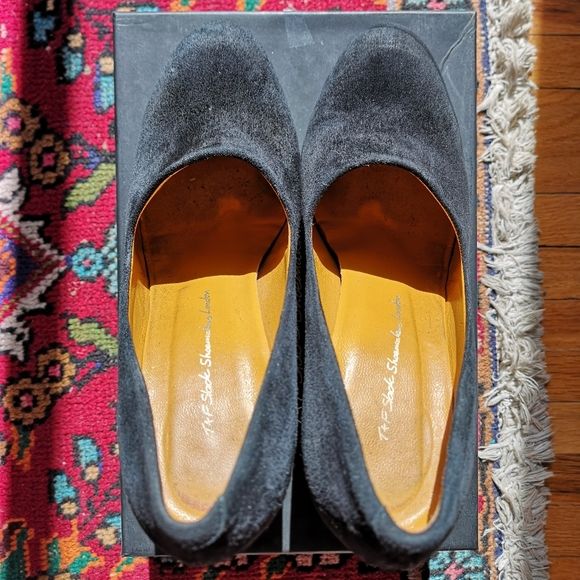 T&F Slack London black suede platform pumps - Picture 5 of 6